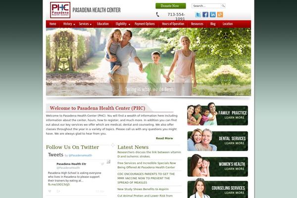 Phc theme site design template sample