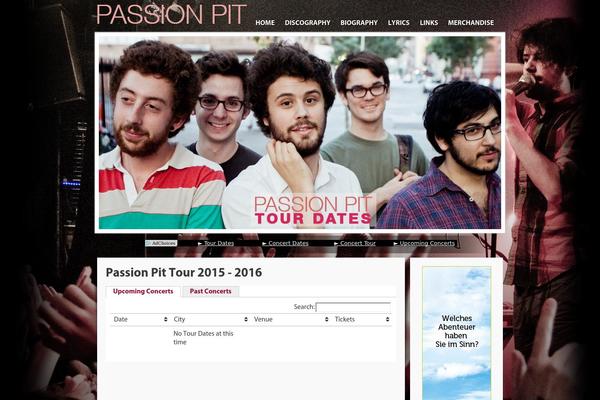 passionpittourdates.com site used Tourtheme