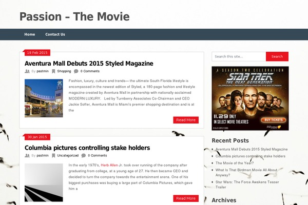passionthemovie.com site used Ribbon