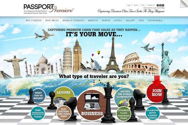 Passport theme site design template sample