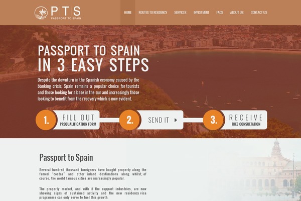 passporttospain.eu site used Ptspain