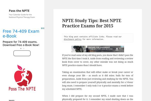 Twenty Fifteen theme site design template sample