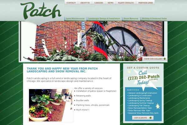 Patch theme site design template sample