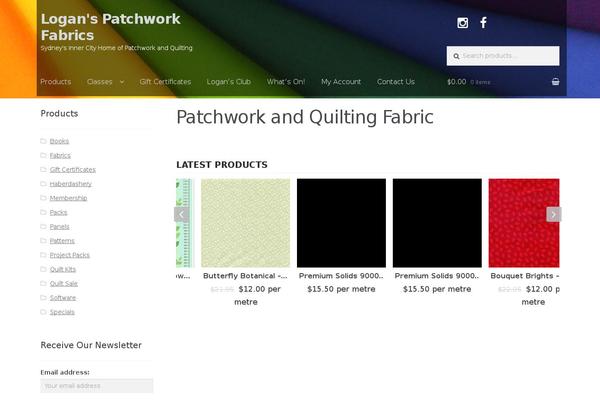 patchworkfabrics.com.au site used Storefront Child