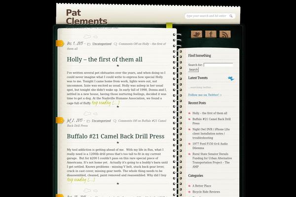 Diary theme site design template sample