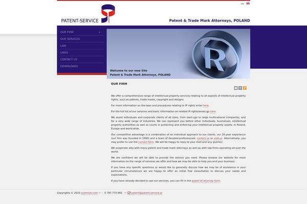 patent-service.pl site used Patentservice