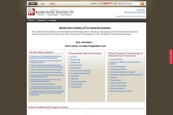patent-trademark-law.com site used Patent-trademark-law