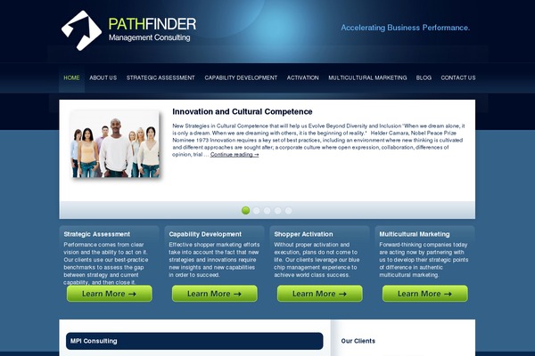 Pathfinder theme site design template sample