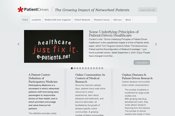 patientdriven.org site used Minimal-old