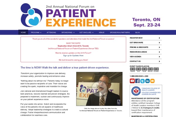 patientexperiencesummit.com site used Idconference