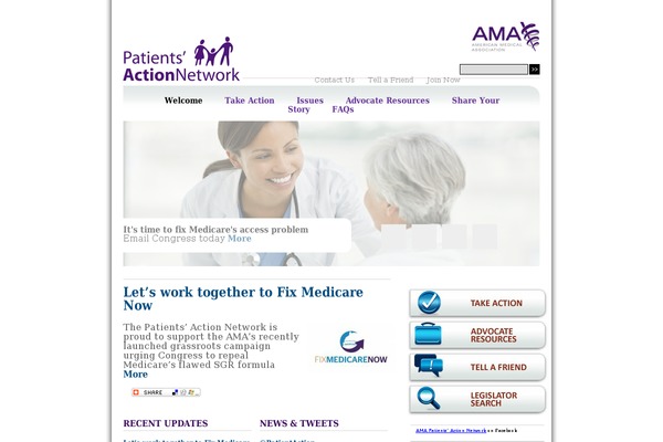 patientsactionnetwork.com site used Pan