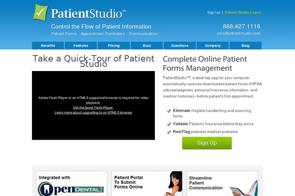 patientstudio.com site used Spf