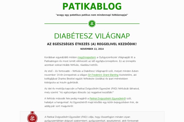 patikablog.hu site used Patikablog.hu