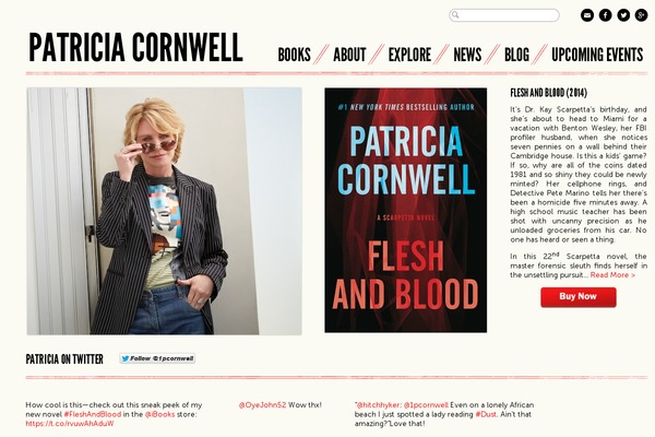 patriciacornwell.com site used Patricia-cornwell
