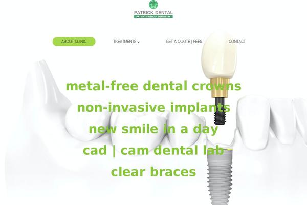 patrickdental.ie site used Pearl-child