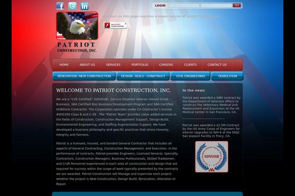 Patriot theme site design template sample
