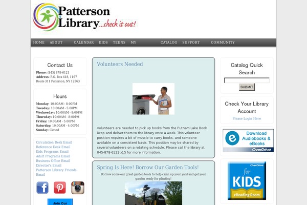 pattersonlibrary.org site used Library_default
