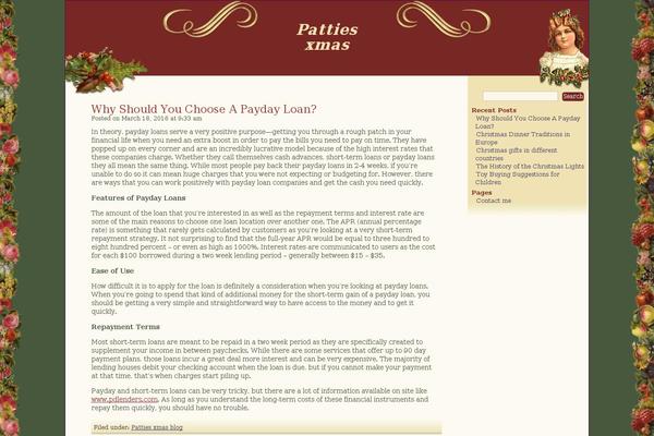 Victorian Xmas theme site design template sample