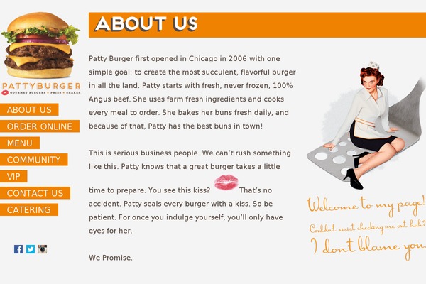 pattyburger.com site used In-motion