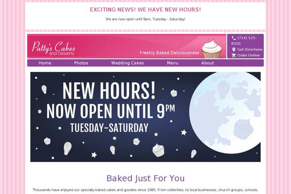 pattys-cakes.com site used Pcakeswide