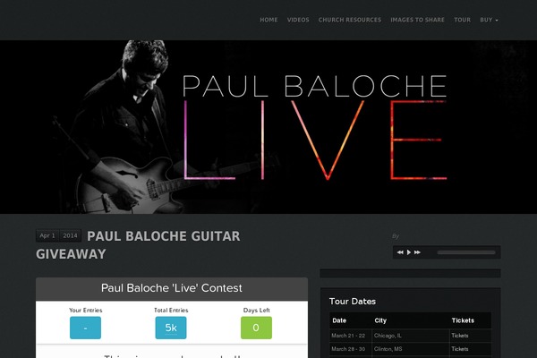 paulbalochelive.com site used Paulbaloche_music