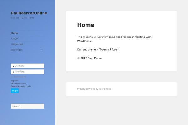 Twenty Fifteen theme site design template sample