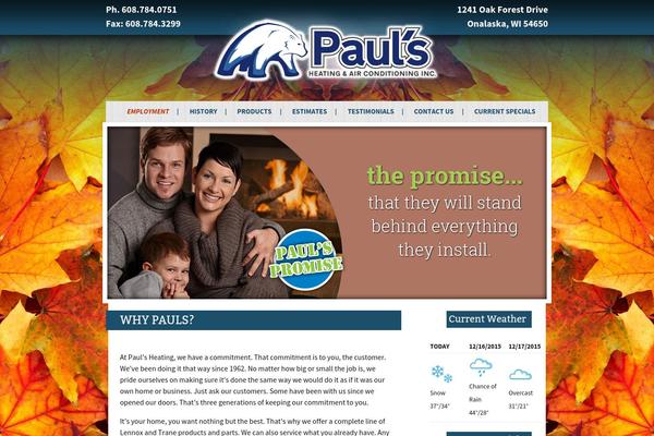 paulsheating.com site used Paulsheating