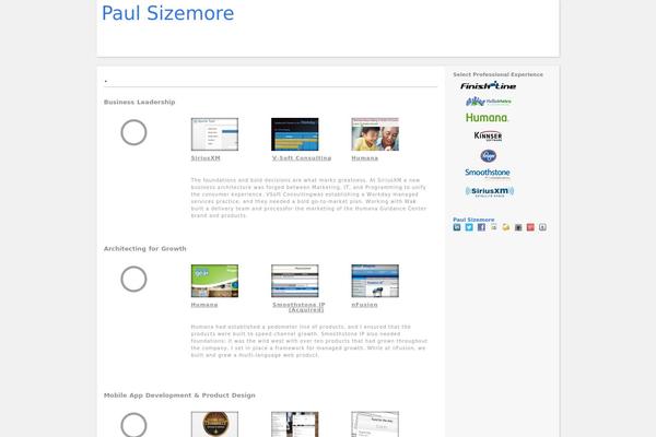 P2 theme site design template sample