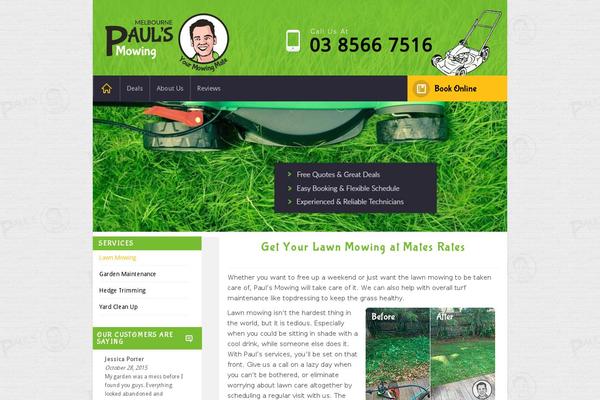 paulsmowingmelbourne.com.au site used Paulsmowing