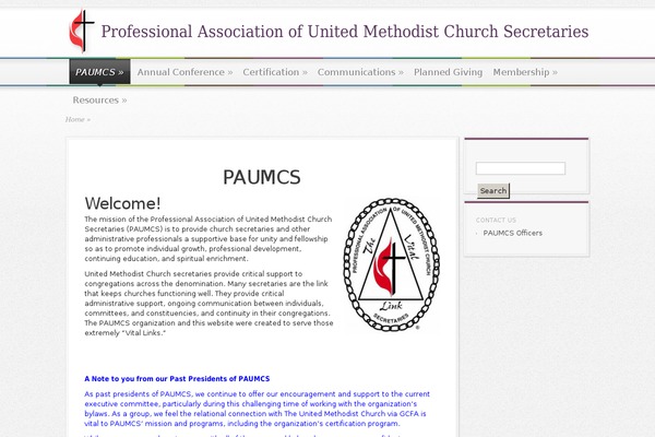 paumcs.org site used Magnificent-umc