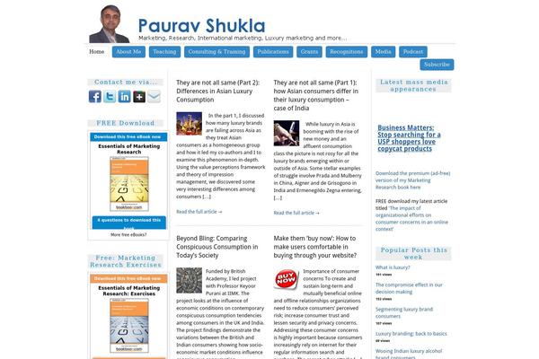 pauravshukla.com site used Thesis 1.8.3