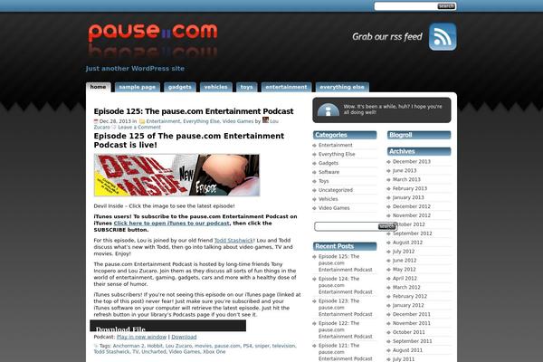 pause.com site used StudioPress