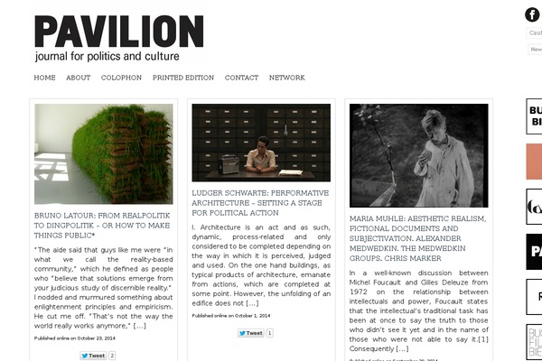 pavilionmagazine.org site used Reforma