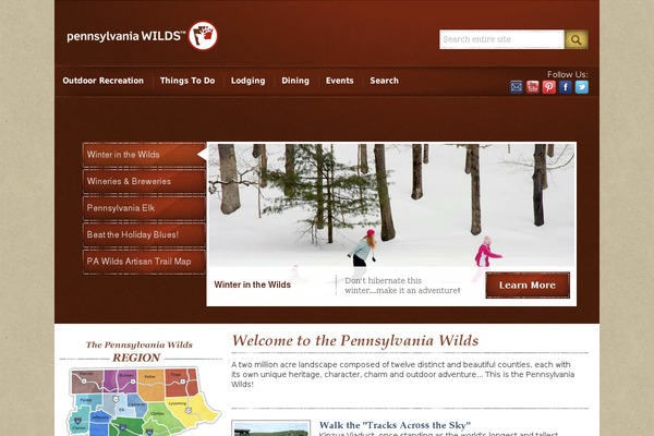 pawilds.com site used Pa-wilds