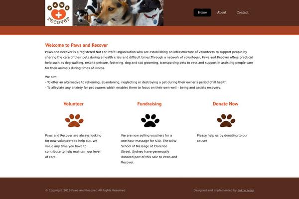 pawsandrecover.org site used Smarttime