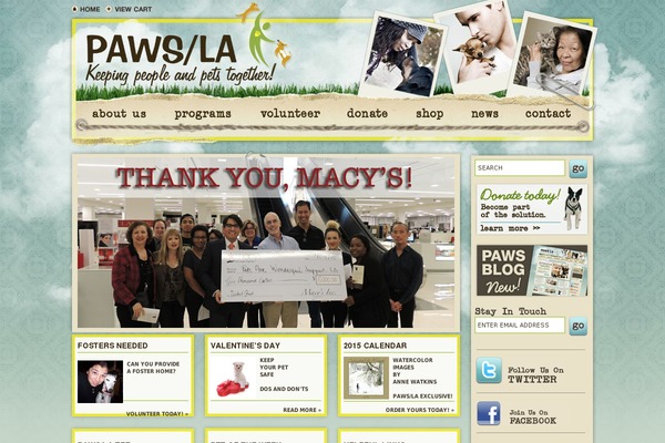 pawsla.org site used Paws