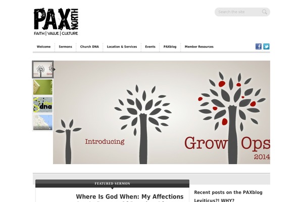 paxnorth.ca site used Church-plant-theme