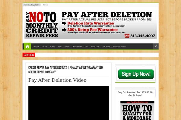 payafterdeletion.com site used Cache