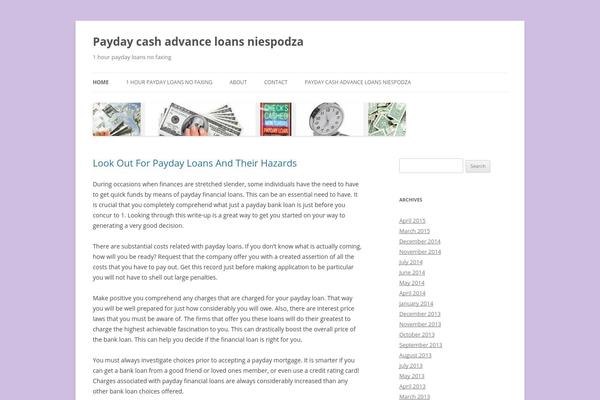 Twenty Twelve theme site design template sample