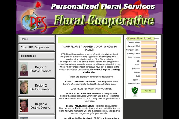 payflorist.com site used Sympathy-grandfloristroute66