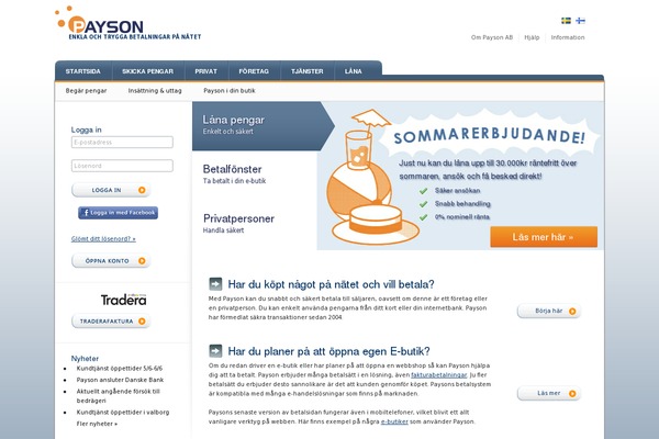 payson.se site used Paysonnew