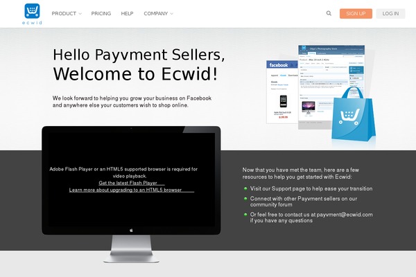 payvment.com site used Ecwid