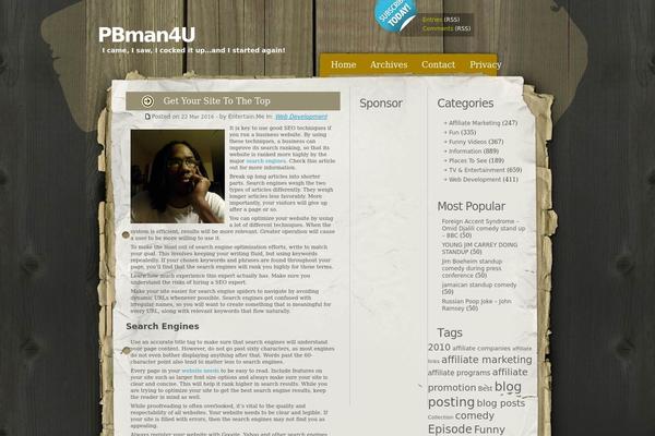 pbman4u.com site used Woodenposter