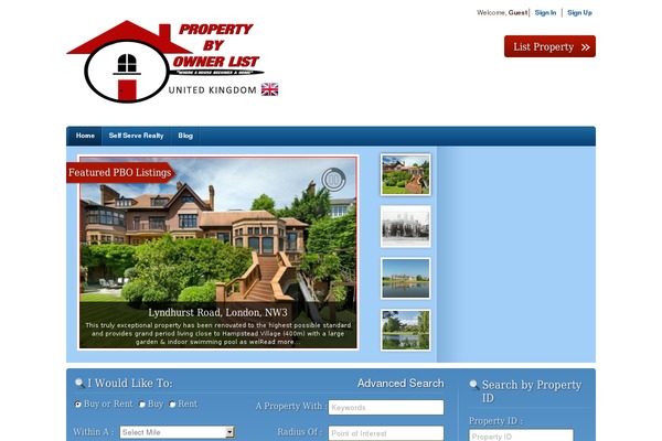RealEstate theme site design template sample