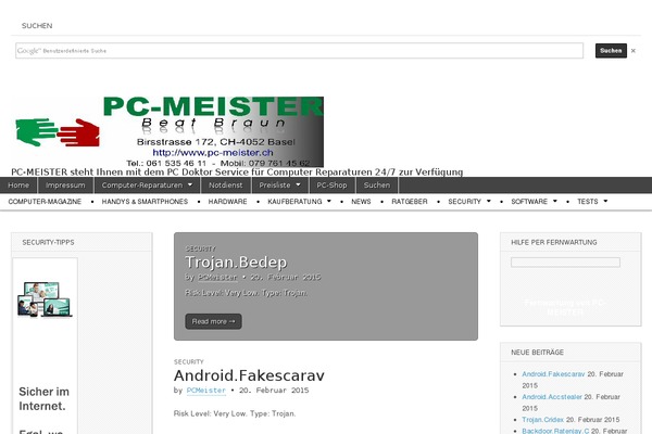 WordPress website example screenshot