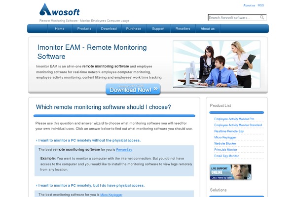 pc-remote-monitoring.com site used Awosoft-monitoring-spy