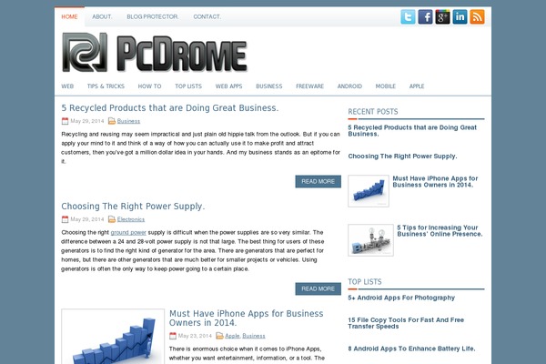 pcdrome.com site used Blogar