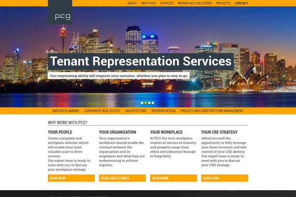 Pcg theme site design template sample