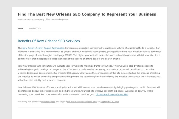 WordPress website example screenshot