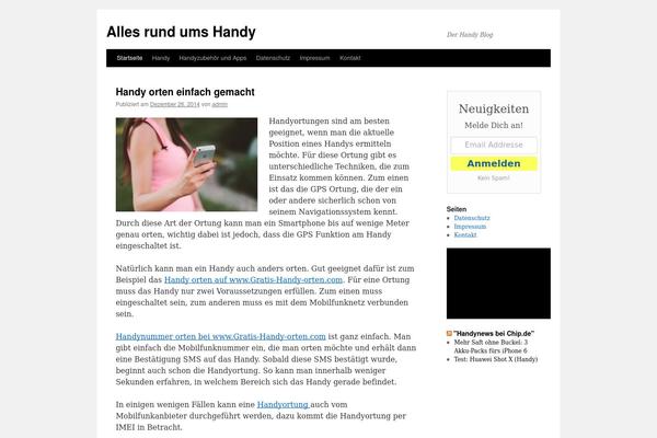 Twenty Ten theme site design template sample